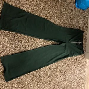 Green Flared pants